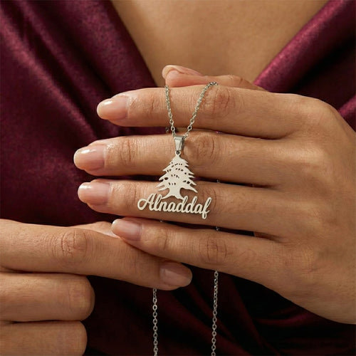 Cedar necklace with name